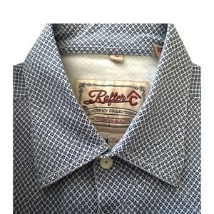 Rafter C Cowboy Collection Western Shirt Mens Medium Pearl Snap